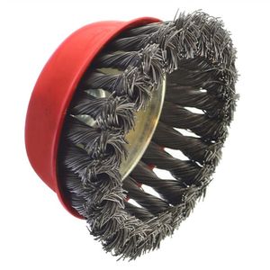 4" X 5/8" - 11" Steel Knot Wire Cup Brush
