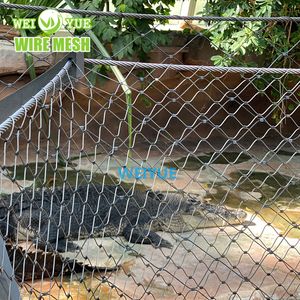 Zoo Cable Mesh Fence Stainless Steel Wire Rope Netting Flexible Woven Mesh