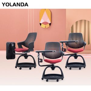 Yolanda Office School Furniture Node Conference Room Training Chairs Plastic Study Chair with Writing Pad