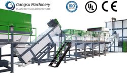 Waste PP Woven Bags PE Film Recycle Washing Line Plastic Recycling Machine