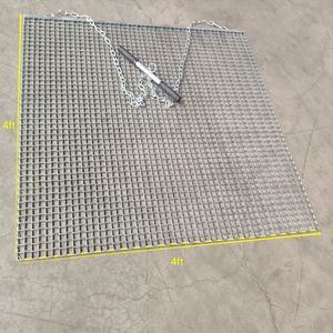 Preparation Lawn Rake Ground Leveling Baseball Field Leveler Tool Metal Grooming Mat Galvanized Drag Mat