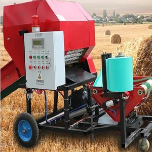 Grass Silage Baler Bundled Machine/ Corn Silage Packing Machine Hay Wet Biomass Straw Wrapper