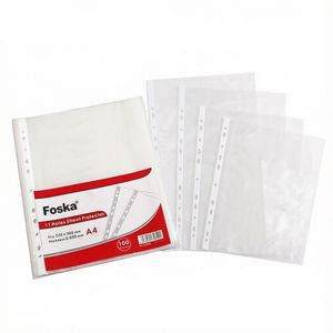 Foska A4 Transparent Plastic Sheet Protector Paper Document Protector