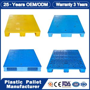 Medical Use Euro Type Standard Size Floor Stacking Racking Single Faced Four Way Type One Way 1200X1000mm/1100X1100mm Export HDPE Plastic Pallets for Sale