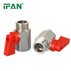 Ifan Free Sample Mini Ball Valve 1/2'' Water Use Brass Valve Female Male Thread Brass Ball Valve