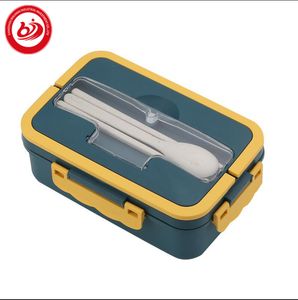 Hot-Sale Light Degradable Eco-Friendly Portable Wheat Straw Lunch Box with Cutlery