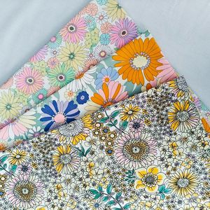 Custom Printed Pima Polyester 100 Cotton Shirt Fabric for Women Dress