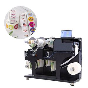 Automatic 4 Colors Roll to Roll Inkjet Digital Sticker Label Printer Printing Machine Label Die Cutting Machine