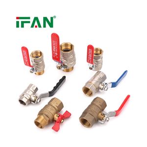 Ifan High Quality Male Female Thread Ball Valve Brass All Size Custom Brass Ball Valve
