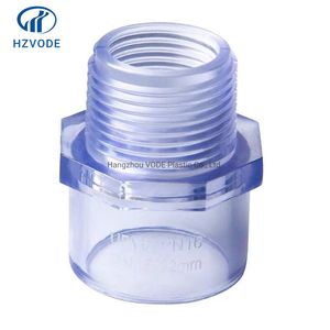 UPVC Plastic Transparent Male Threaded Adaptor for Water Treatment by Hzvode