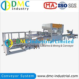 High Quality Customized Packaging Solution Palletizing System Pallet Dispenser with Crossover Conveyor Pallet Wrapping Machine