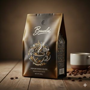 Custom Printed 500g 1kg Aluminum Foil Coffee Bean Packaging Plastic Flat Bottom Pouch Coffee Bag with Valve