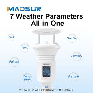 Handheld Weather Station Portable Weather Instrument Ultrasonic Anemometer for Outdoor Meteorological Monitoring