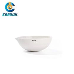 Cordial Lab 200ml Glazed Porcelain Basin with Spout for Laboratory