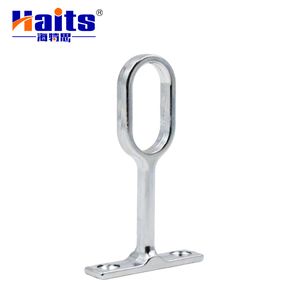 Furniture Hardware Metal Oval Closet Tube Holder Wardrobe Support