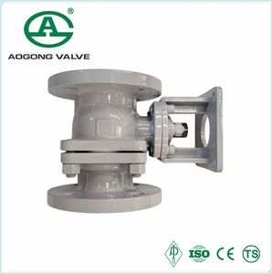 High-Quality 2PC Flanged Wcb Floating Ball Valve for Fluids