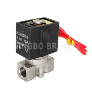 VX2120 2 Port Direct Operated Normally Closed Stainless Steel Solenoid Valve 1/8′′ 1/4′′ 3/8′′ 220V 110V 24V 12V