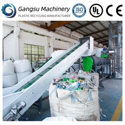 China Supplier Pet Bottle Recycling Machine Line / Flakes Hot Washing Machine