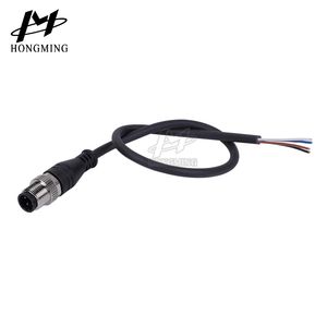 Male Female Aviation Connector 4-Core Sensor Signal Connecting Wire Injection Molded M12 Waterproof Plug