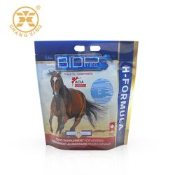 Custom Printed Large Size Stand up Pouch with Zipper Plastic Zip Lock Horse Food Fish Feed Bags 5kg, 10kg
