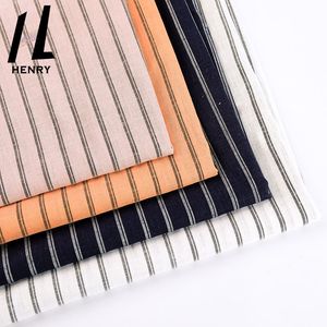 Factory Direct High Quality Striped Linen & Cotton Fabric for Clothing