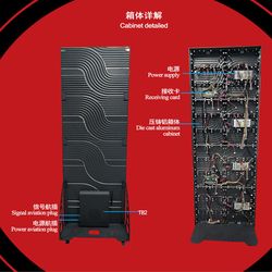Die-Casting 640 X 1920 mm Video Panel Screen Digital Poster Indoor Full Color Advertising Standing LED Display Billboard (P1.25, P1.53, P1.86, P2.0 P2.5 P3)