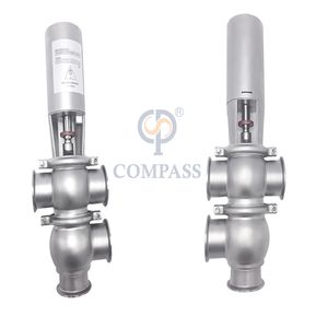 Sanitary 1inch 22 Model SS304 Stainless Steel Tl-Type Pneumatic Clamp Diverter Valve