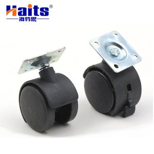 Black Nylon Wheel Swivel Plate Caster Wheels Office Chair Caster Chinese Manufacturer