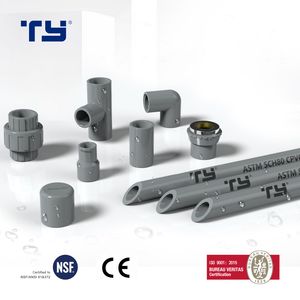 CPVC (PVC PPR) Plastic High Pressure Pipe Fitting for ASTM Sch80 Standard
