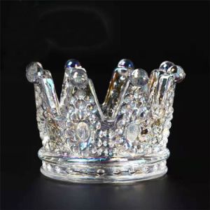 Transparent Glass Crown Glass Candle Jar Candle Wedding Candle Jar