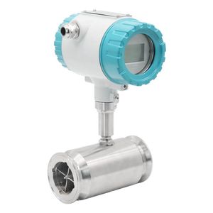 RS485 Clamp Liquid Turbine Flowmeter 4-20mA LCD Display Flow Meter Factory Price