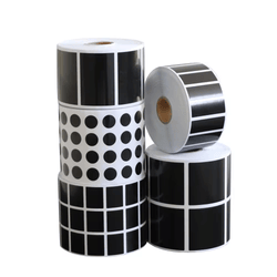 Wholesale Custom Printable Black PVC Vinyl TTR Labels Permanent Self Adhesive Private PVC Sticker Labels