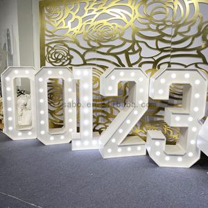 Modern LED Acrylic Number and Letter Lights for Weddings