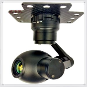 Stabilized Gimbal with Integrated HD Visible Light Zoom Camera Thermal Infrared Sensor