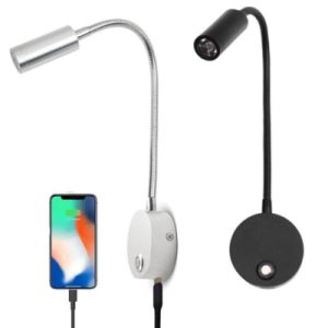 12-24V USB Charger Touch Dimming 3000/4000/6000K LED Reading Light Interior LED Car Lamp Gooseneck LED Reading Lights