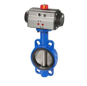 Metallic Water Oil Gas Cast Iron Pneumatic Wafer Butterfly Valve