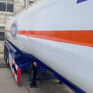 3 Axle 42cbm Aluminum Alloy Fuel Tanker Oil Transport Truck Semi Trailer