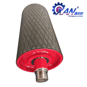 Material Handling Equipment Belt Conveyor System Motor Motorized Conveyor Roller Rubber Lagging Drive Drum Head Bend Tail Snub Conveyor Pulley Drum