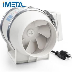 Bathroom Kitchen 4inch Inline Ventilation Exhaust Mixed Flow Fan Ducted Air Blower