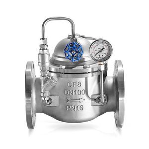 Fire & Industrial 300X 304/316L Stainless Steel Flanged Hydraulic Control Slow-Closing Check Valve Pn16, DN50-DN300, ISO Fits Pipeline Gate Valve Systems