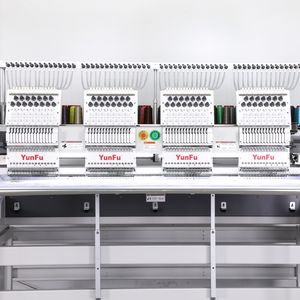Yunfu Computerized Embroidery Machine 12/15-Needle Industrial Embroidery Four Heads with High Speed