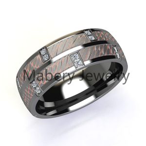 Custom Engraved Titanium Ring Set with Elegant Steel Jewelry