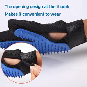 Adjustable Pet Grooming Glove, 5 Finger Deshedding Glove for Pet Cleaning