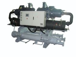 350kw Double Hanbell Screw Compressor Industrial Water Chiller Water Cooled Type