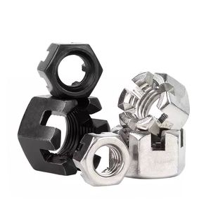 Castle Nut Slotted Hex Nut Durable Fastener for Mechanical Applications