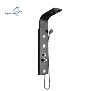 Black Wall Mounted Rain Shower Set Shower Head Handheld Shower Modern3-Function Shower Fixture