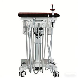 Professional Medical Dental Clinic Movable Dental Cart Mobile Dental Unit Delivery Push Cart with Compressor