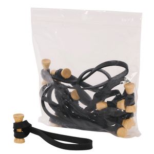 Bamboo End Cable Organizer Reusable Strap Cord Management Ties
