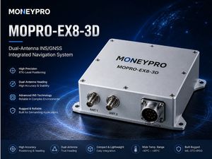 Moneypro Mopro-Ex8-3D Dual-Antenna Ins/Gnss Integrated Navigation System with Rtk Positioning for Uav Ugv and Autonomous Vehicles