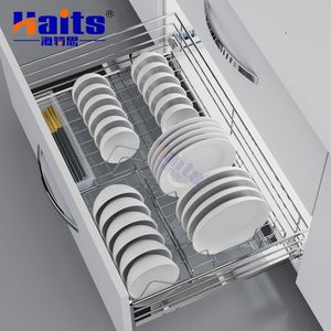 Anti-Rust Divided Wire Drawer Basket Kitchen Plate Chopsticks Organizer Rack